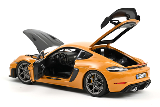 Porsche Cayman GT4 RS mit Weissachpaket 2023 Bahamagelb | Norev | 1:18