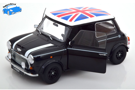 Mini Cooper LHD schwarz/weiß/Union Jack | KK-Scale | 1:12
