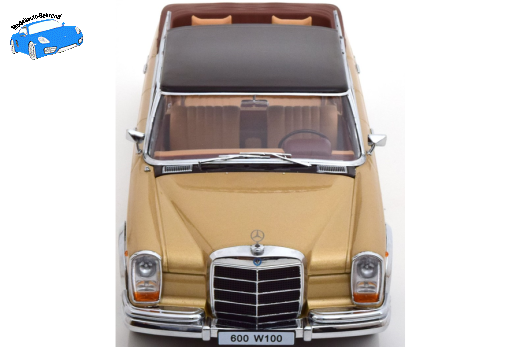 Mercedes 600 W100 Landaulet 1964 goldmetallic/schwarz | KK-Scale | 1:18