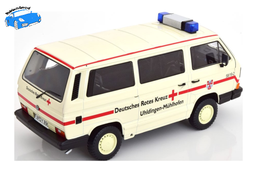 VW T3 Bus Syncro Deutsches Rotes Kreuz 1987 creme/rot | KK-Scale | 1:18