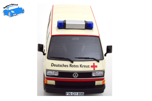 VW T3 Bus Syncro Deutsches Rotes Kreuz 1987 creme/rot | KK-Scale | 1:18