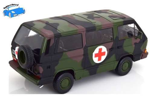 VW T3 Bus Syncro Bundeswehr Ambulanz 1987 camouflage | KK-Scale | 1:18