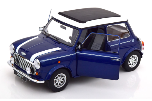 Mini Cooper Sunroof LHD 1997 blaumetallic / weiß | KK-Scale | 1:12