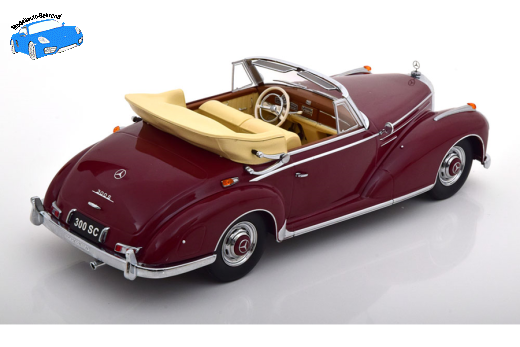 Mercedes 300 SC W188 Cabrio 1957 dunkelrot | KK-Scale | 1:18