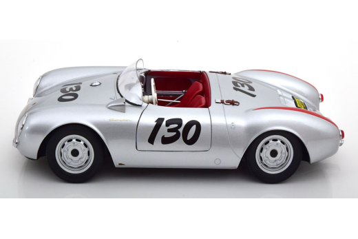 Porsche 550A Spyder #130, Little Bastard 1956 silber | KK-Scale | 1:12