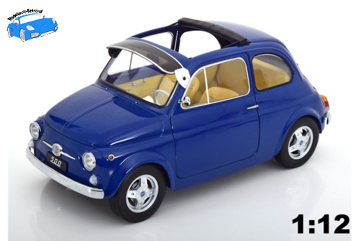 Fiat 500 F Custom 1968 dunkelblau | KK-Scale | 1:12