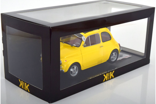 Fiat 500 F Custom 1968 gelb | KK-Scale | 1:12