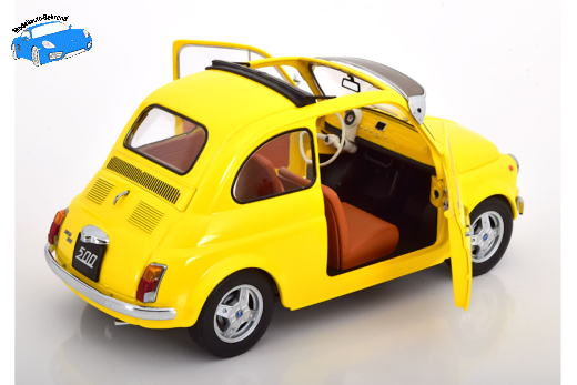 Fiat 500 F Custom 1968 gelb | KK-Scale | 1:12