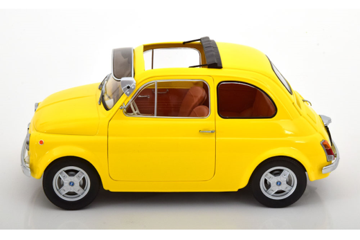 Fiat 500 F Custom 1968 gelb | KK-Scale | 1:12