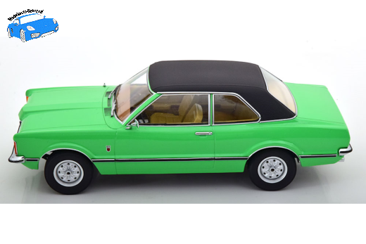 Ford Taunus GXL mit Vinyldach 1971 hellgrün/mattschwarz | KK-Scale | 1:18