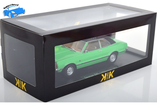 Ford Taunus GXL mit Vinyldach 1971 hellgrün/mattschwarz | KK-Scale | 1:18