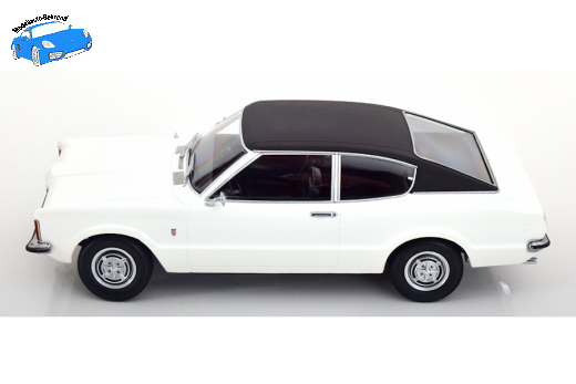 Ford Taunus GT Coupe mit Vinyldach 1971 weiß/mattschwarz | KK-Scale | 1:18