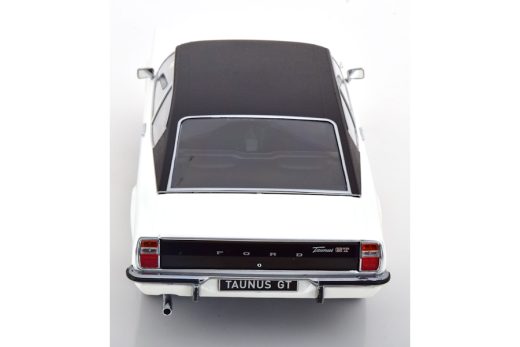Ford Taunus GT Coupe mit Vinyldach 1971 weiß/mattschwarz | KK-Scale | 1:18