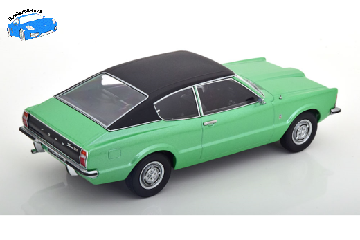 Ford Taunus GT Coupe mit Vinyldach 1971 grünmetallic/mattschwarz | KK-Scale | 1:18