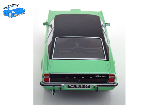 Ford Taunus GT Coupe mit Vinyldach 1971 grünmetallic/mattschwarz | KK-Scale | 1:18