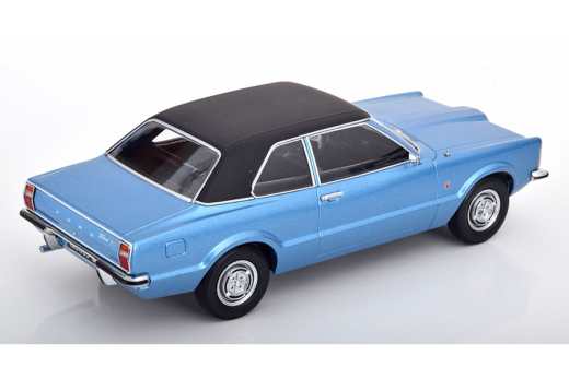 Ford Taunus GT Limousine mit Vinyldach 1971 blaumetallic/mattschwarz | KK-Scale | 1:18