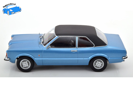Ford Taunus GT Limousine mit Vinyldach 1971 blaumetallic/mattschwarz | KK-Scale | 1:18