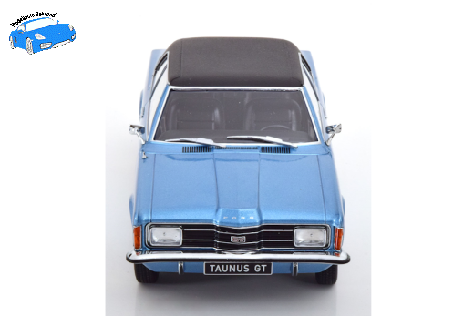 Ford Taunus GT Limousine mit Vinyldach 1971 blaumetallic/mattschwarz | KK-Scale | 1:18