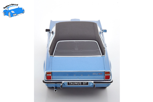 Ford Taunus GT Limousine mit Vinyldach 1971 blaumetallic/mattschwarz | KK-Scale | 1:18