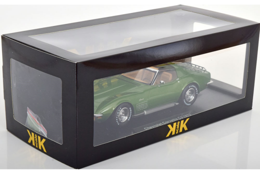 Chevrolet Corvette C3 mit Sidepipes 1972 hellgrün-metallic | KK-Scale | 1:18