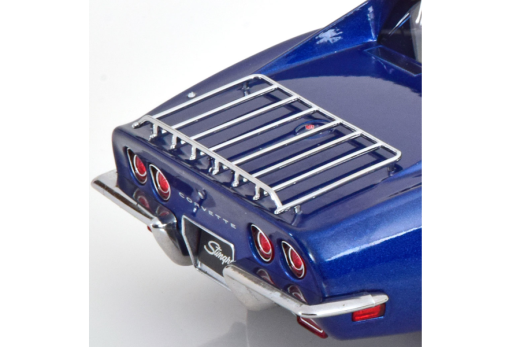 Chevrolet Corvette C3 mit Sidepipes 1972 blaumetallic | KK-Scale | 1:18