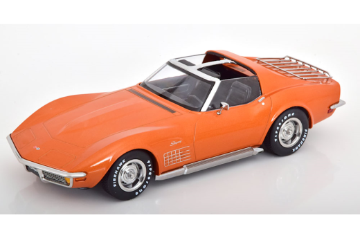 Chevrolet Corvette C3 mit Sidepipes 1972 orange-metallic | KK-Scale | 1:18