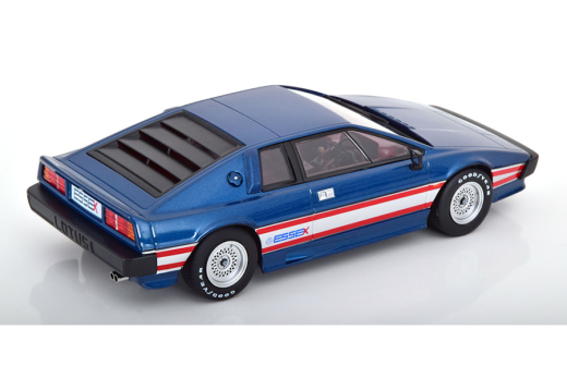 Lotus Esprit Turbo Essex 1981 blaumetallic/silber/rot | KK-Scale | 1:18