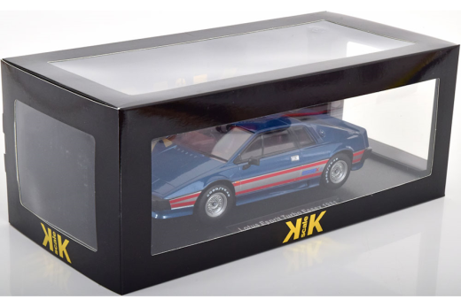 Lotus Esprit Turbo Essex 1981 blaumetallic/silber/rot | KK-Scale | 1:18