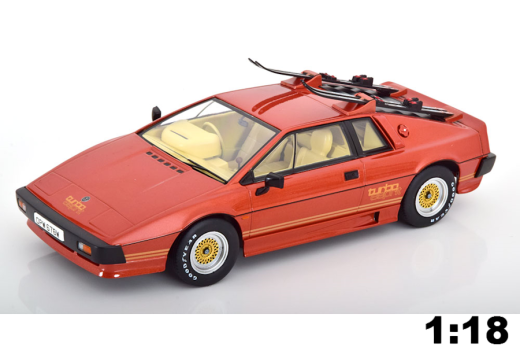 Lotus Esprit Turbo Movie-Version mit Ski 1981 kupfer/gold | KK-Scale | 1:18