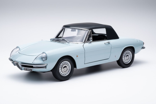 Alfa Romeo 1600 Duetto Spider 1966 - blu celeste AR513 | Touring Model Cars | 1:18