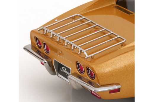 Chevrolet Corvette C3 mit abnehmbaren Dachteilen und Sidepipes 1972 goldmetallic| KK-Scale | 1:18
