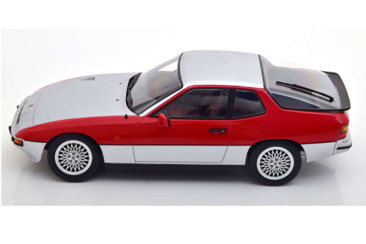 Porsche 924 Turbo 1986 silber/rot KK-Scale 1:18
