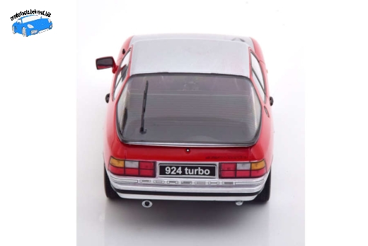 Porsche 924 Turbo 1986 silber/rot KK-Scale 1:18