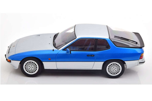 Porsche 924 Turbo 1986 silber/blaumetallic KK-Scale 1:18
