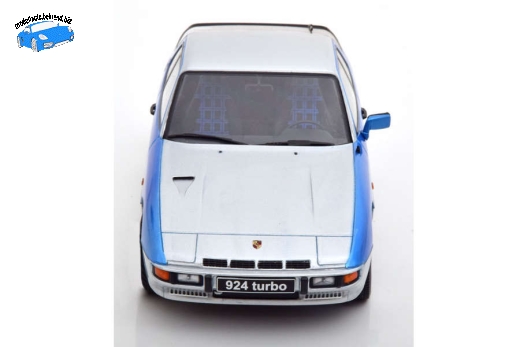 Porsche 924 Turbo 1986 silber/blaumetallic KK-Scale 1:18