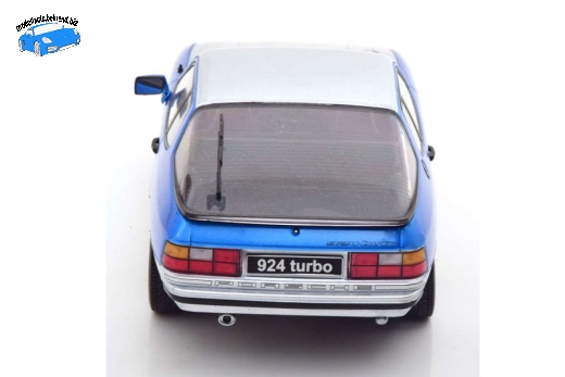 Porsche 924 Turbo 1986 silber/blaumetallic KK-Scale 1:18