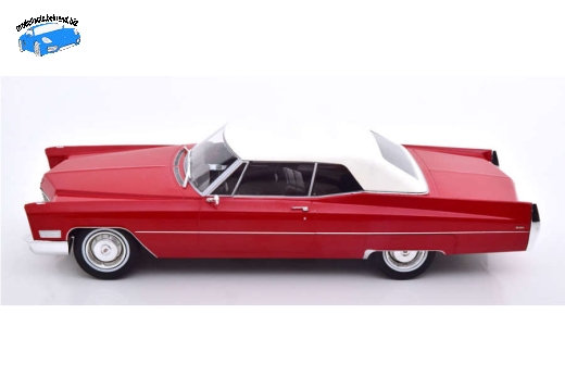 Cadillac DeVille Convertible mit Softtop 1967 rot/weiß | KK-Scale | 1:18