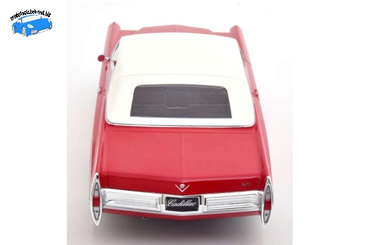 Cadillac DeVille Convertible mit Softtop 1967 rot/weiß | KK-Scale | 1:18
