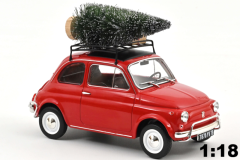 Fiat 500 L 1968 Rot Weihnachten | Norev | 1:18