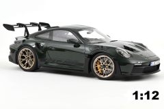 Porsche 911 GT3 RS 2022 Jetgrün metallic und Schwarz | Norev | 1:12